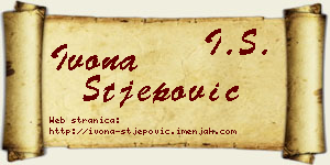 Ivona Stjepović vizit kartica